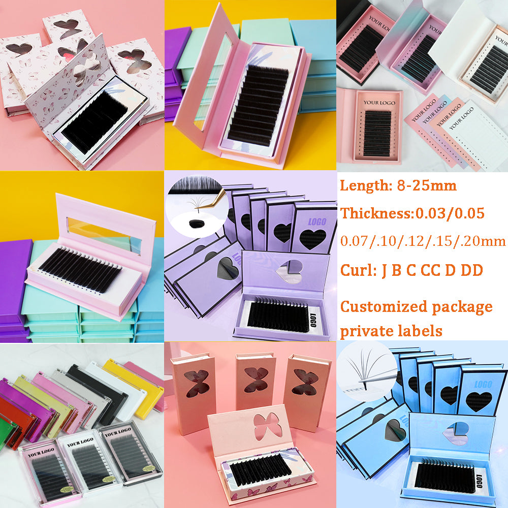 0.03 0.05 0.07 volume lashes ; dark lashes : cashmere lashes