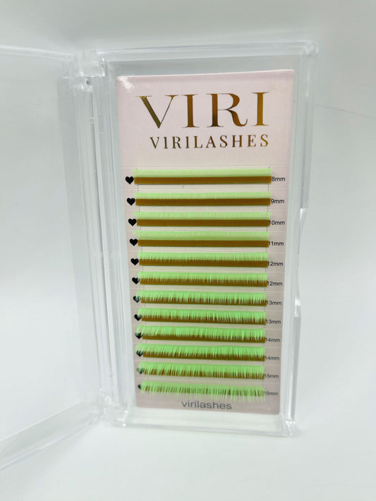 green neon color lashes ;Glows under blue light