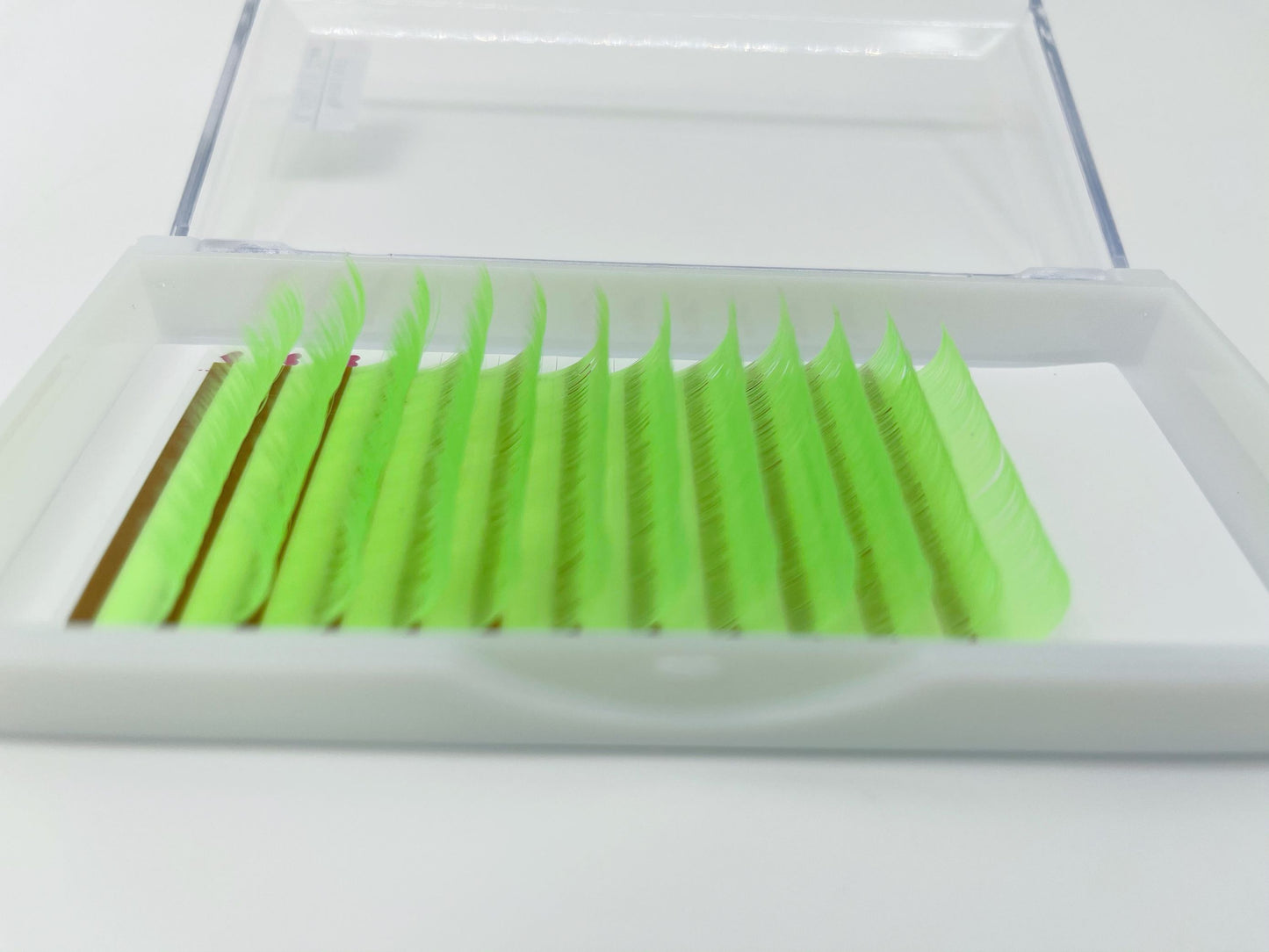 green neon color lashes ;Glows under blue light