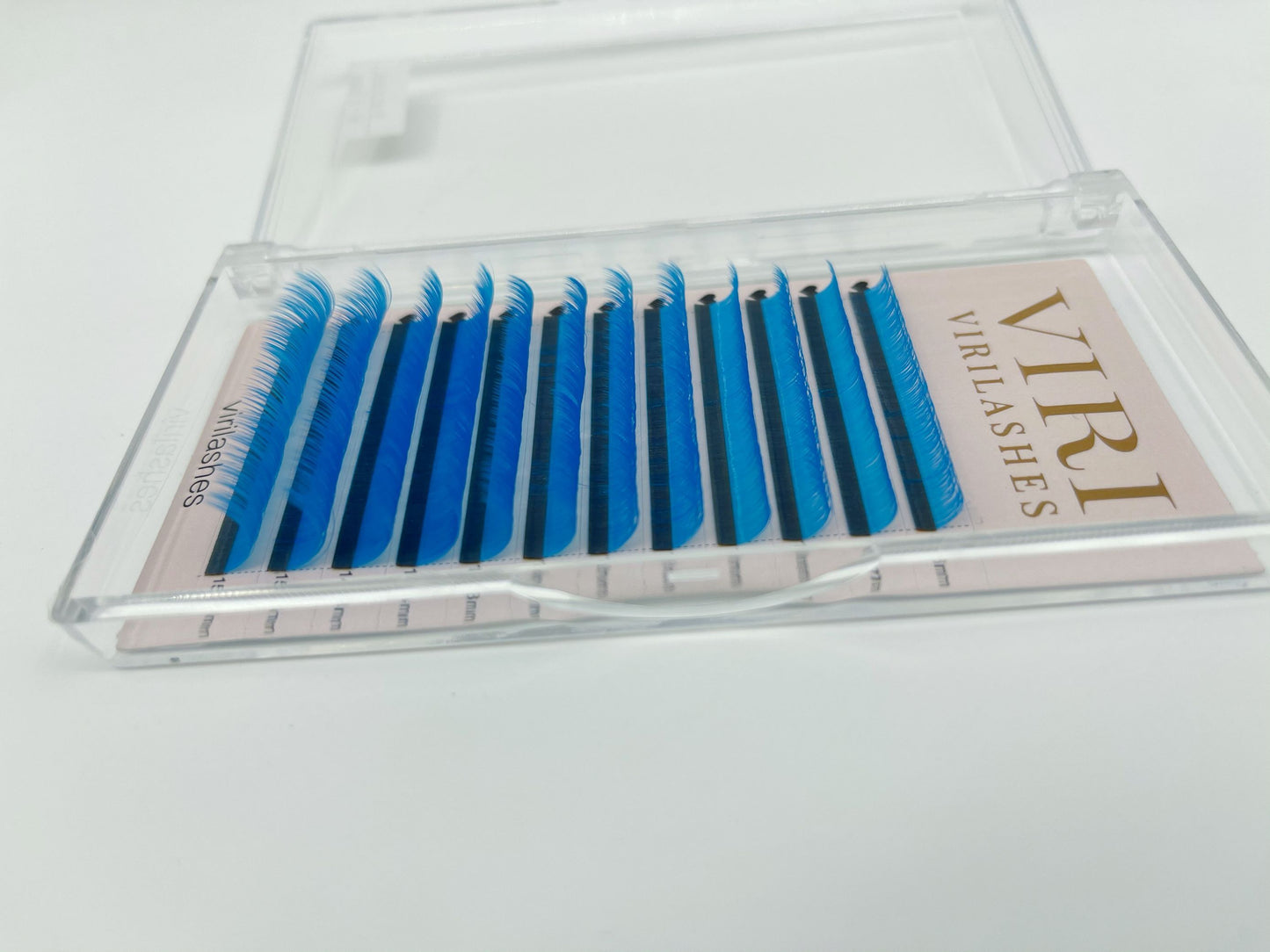 Blue neon color lashes ;Glows under blue light