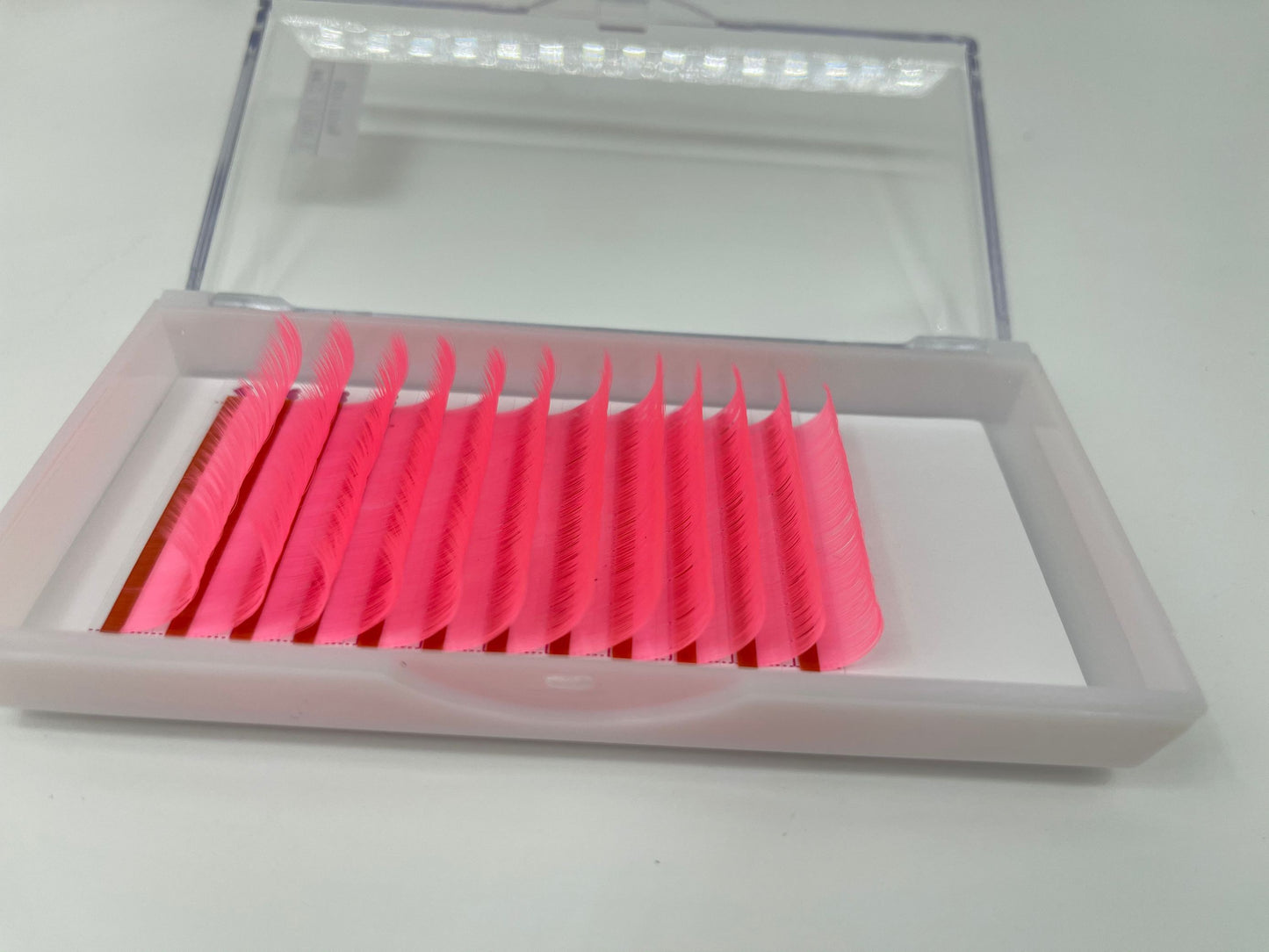 pink neon color lashes ;Glows under blue light