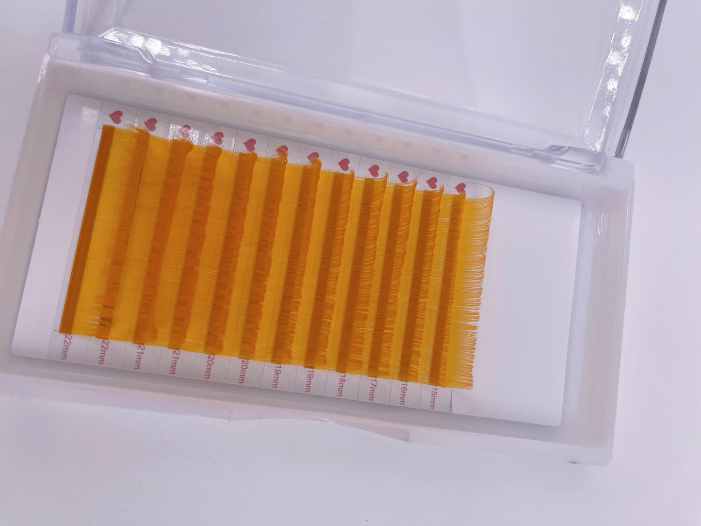 orange color lashes